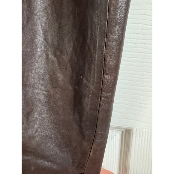 Michael Hoban North Beach Leather Brown Pants - Picture 5 of 9
